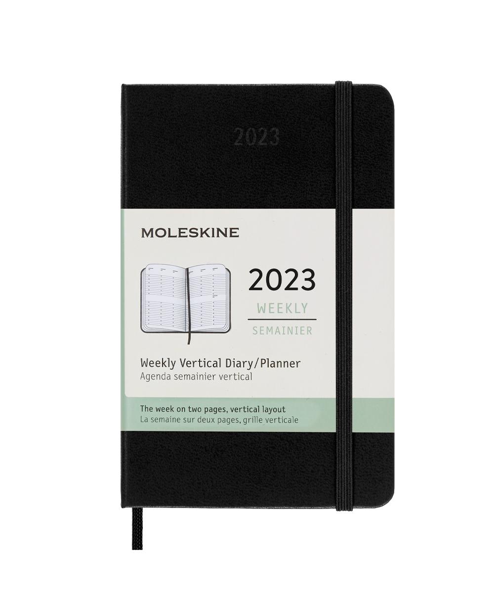 картинка Еженедельник Moleskine Classic 2023, вертикальный блок, Pocket (9x14 см), черный от магазина Молескинов