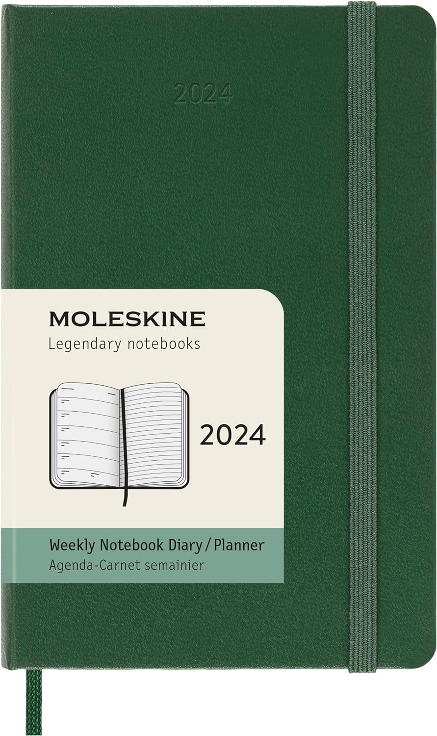 картинка Еженедельник Moleskine Classic 2024, Pocket (9x14 см), зеленый от магазина Молескинов