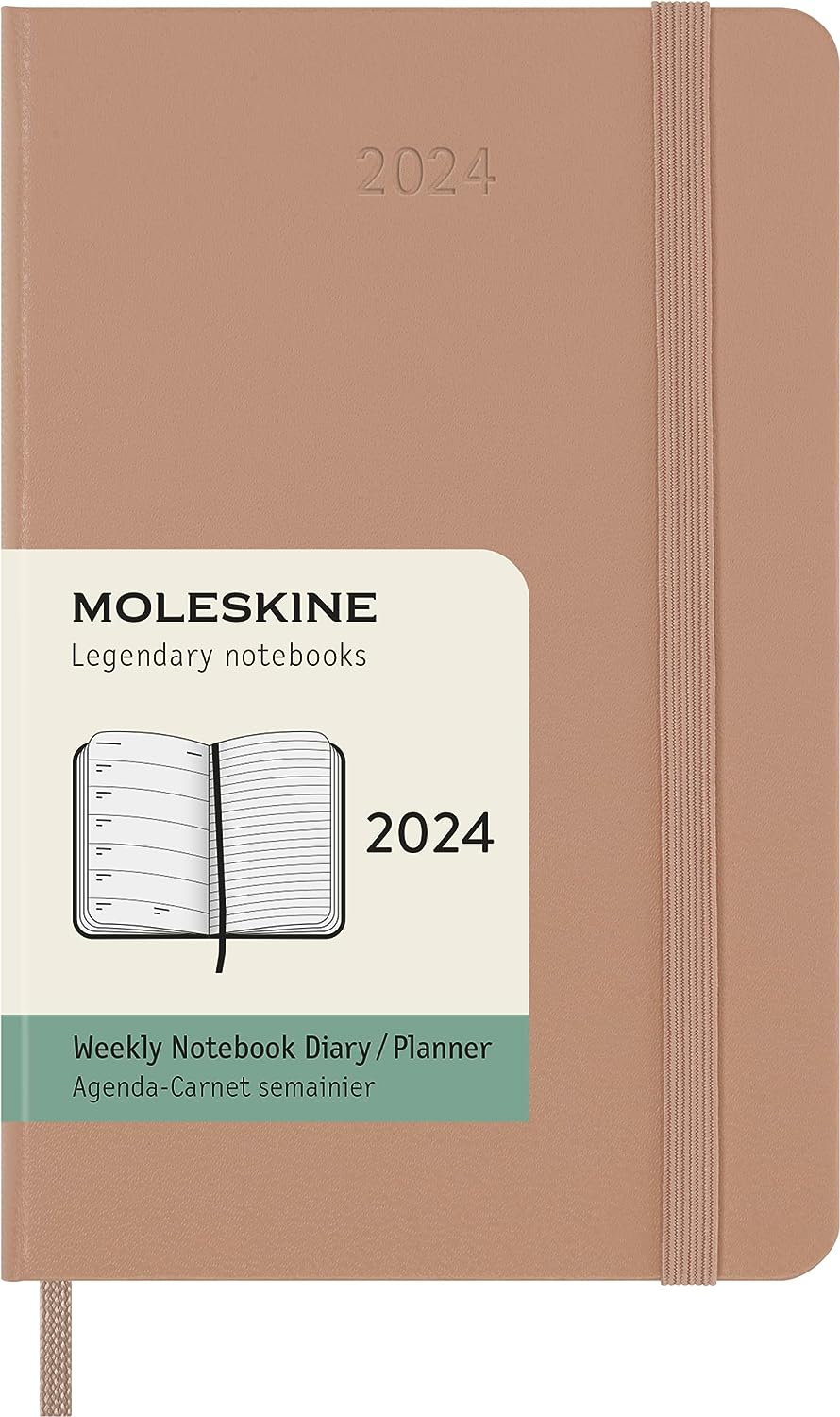 картинка Еженедельник Moleskine Classic 2024, Pocket (9x14 см), песочный от магазина Молескинов