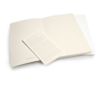 картинка Записная книжка Moleskine Volant (нелинованная, 2 шт.), Large (13x21см), белая от магазина Молескинов