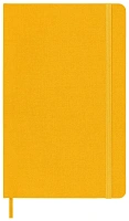 Записная книжка Moleskine Classic Silk (тканевая обл.) в линейку, Large (13х21см), оранжево-желтая