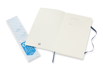 картинка Записная книжка Moleskine Classic Soft (мягкая обложка), в клетку, Large (13х21см), синяя от магазина Молескинов