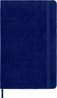 картинка Записная книжка Moleskine LIMITED EDITION VELVET, Large (13х21 см), в линию, синий, в подарочной коробке от магазина Молескинов