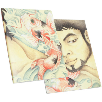 картинка Записная книжка Moleskine Cover Art (Carp Fish, в клетку, 2 шт.), Letter (21,5х28см), красная\зеленая от магазина Молескинов