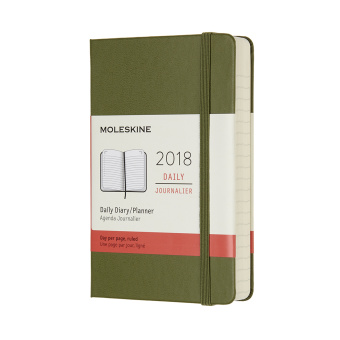 картинка Ежедневник Moleskine Classic (2018), Pocket (9x14 см), зеленый хаки от магазина Молескинов
