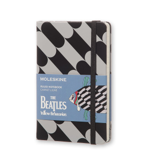 картинка Записная книжка Moleskine Beatles (в линейку), Pocket (9x14см), серая от магазина Молескинов