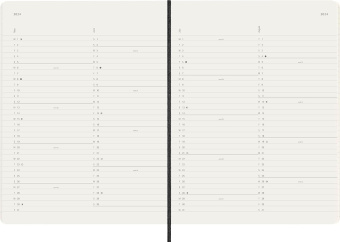 картинка Ежемесячник-планинг Moleskine Classic Soft (мягкая обложка), 2024, XLarge (19x25 см), черный от магазина Молескинов