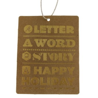 картинка Открытка Moleskine Ornament Card A Happy Holiday, Large (11,5х17,5см), бежевая от магазина Молескинов