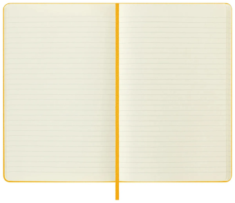 картинка Записная книжка Moleskine Classic Silk (тканевая обл.), (в линейку), Large (13х21см), оран-желтая от магазина Молескинов