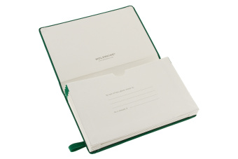 картинка Записная книжка Moleskine Portfolio (с кармашками), ХSmall (6,5x10,5см), зеленая от магазина Молескинов