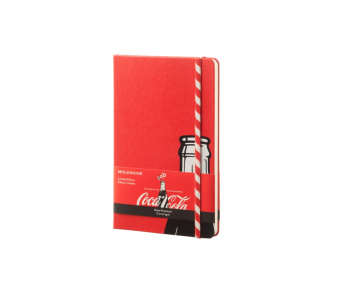 картинка Записная книжка Moleskine Coca-Cola Straw (в линейку), Large (13х21см), красная от магазина Молескинов