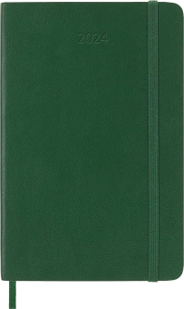 картинка Ежедневник Moleskine Classic Soft (мягкая обложка), 2024, Pocket (9x14 см), зеленый от магазина Молескинов