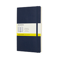 Записная книжка Moleskine Classic Soft (мягкая обложка), в клетку, Large (13х21см), синяя