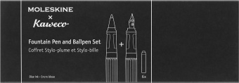 картинка Набор Moleskine x Kaweco Черный (перьевая ручка + шариковая ручка + 6 картриджей) в подар упаковке от магазина Молескинов