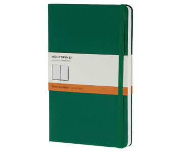 картинка Подарочный набор Moleskine Black & Green (2 записные книжки в линейку + ручка), Large (13x21 см), черный/зеленый от магазина Молескинов