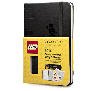 картинка Еженедельник Moleskine Lego (2014), Pocket (9x14см), черный от магазина Молескинов